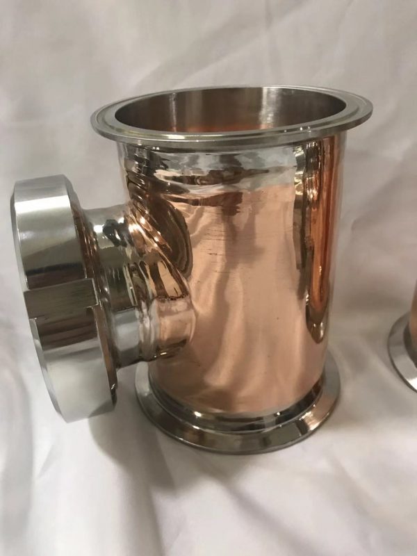 T-section with Sight Glass 6" Copper T-section with Sight Glass (Out of